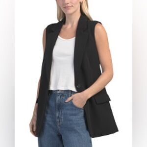 Elegant Black Women's Sleeveless Vest